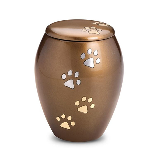 Munareh Brass Pet Cremation Urn for Animal Ashes