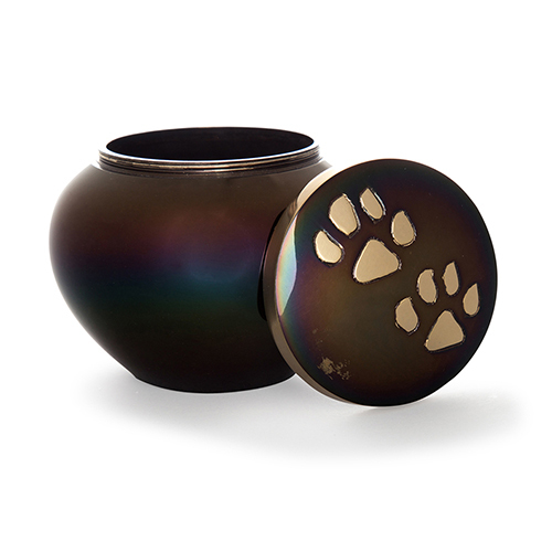 Brass Paw Engraved Pet Funeral Urn for Dogs And Cats Ashes