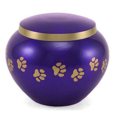 Odyssey Brass Pet Cremation Urn For Dogs And Cats Ashes - Finishing: Polishing