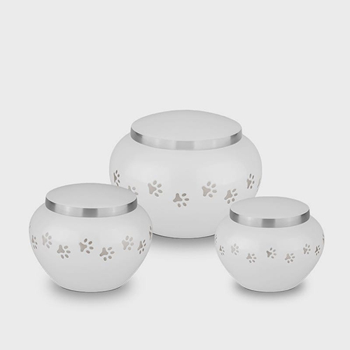 White Odyssey Pet Funeral Urn For Animal Ashes