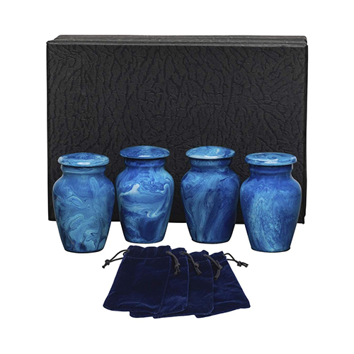 Handcrafted with Elegant Keepsake Urn Set of 4