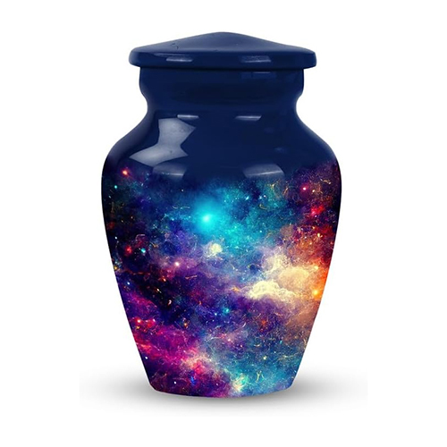 Glowing Galaxy Small keepsake Cremation Urn For Ashes