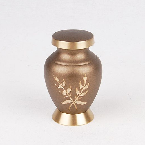 Brown Arcadia Brass Token Urn