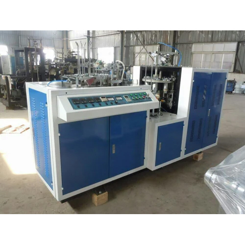 Industrial Paper Cup Making Machine - Mild Steel Build, 220-440 Volt Operation | Automatic With 60-80 m/m Cutting Speed, Versatile Size Production, Warranty Included