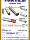Precision Internal Threaded Dowel Pin - Carbon Steel, Solid Pin Design, Polished Finish, Rigid Hardness 48-52 | Iso 8735, Din 7979d, Jis B1359 Compliance, Industrial Application, High Quality Feature
