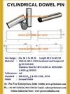 Cylinderical Pin - Stainless Steel & Carbon Steel, Different Sizes, Silver Color | Polished Finish, Hardened Hrc 58-62, High-quality Features