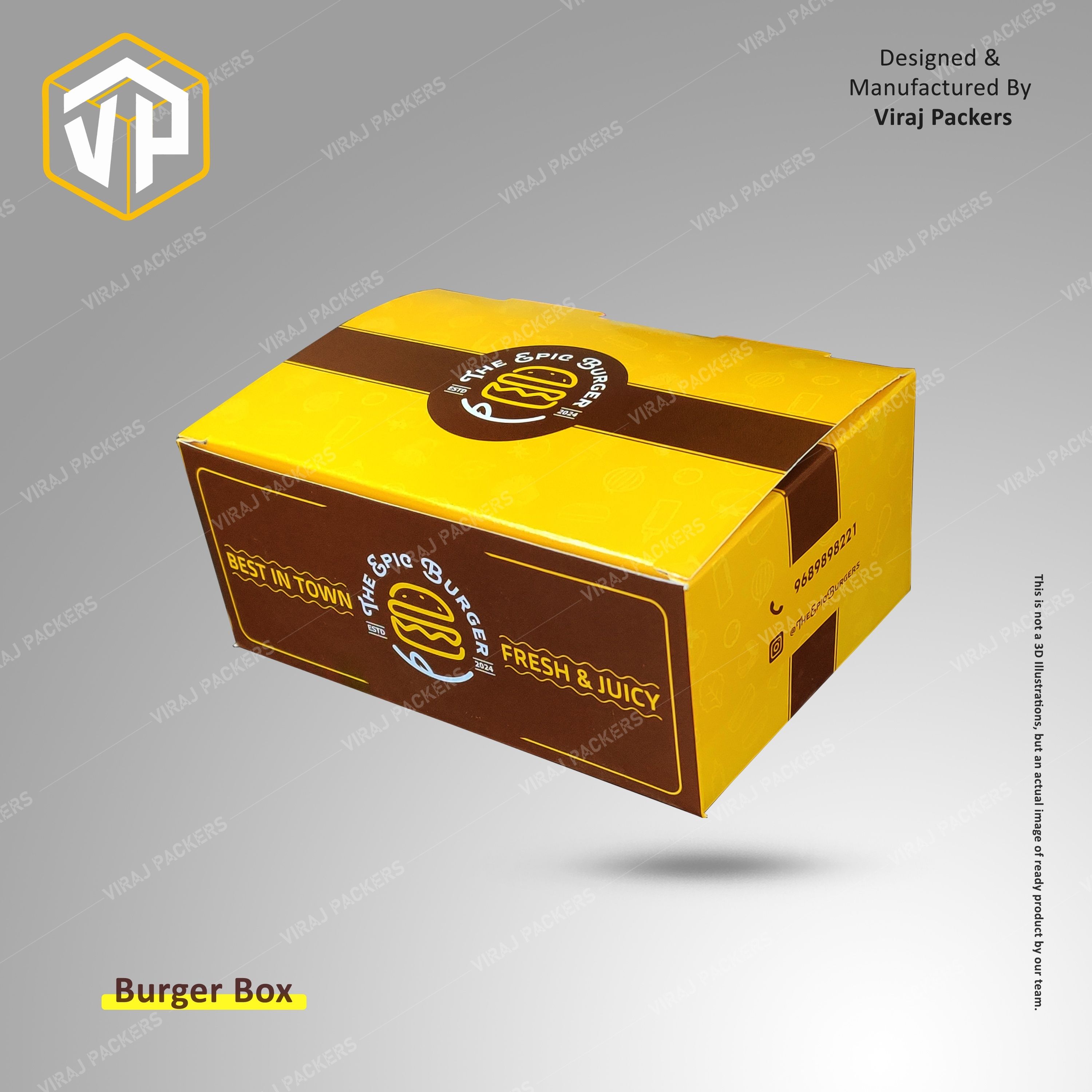 Fried Chicken Packaging with food grade packaging box Manufacturer