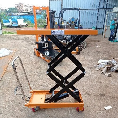 Scissor Lift Table Manual Hydraulic Vimalnx - Color: As Per Requirement