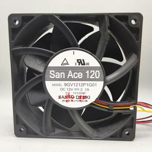 Sanyo Denki 9G0612P1J0318 Server - Square Fan 60X60X38Mm, 4-Wire, 12V 2.1A - Color: Black