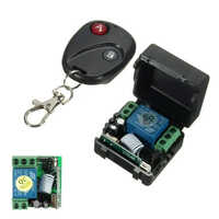 Wireless 12v Single Channel 315mhz Rf Remote Control Switch Transmitter - Miniature Black Design | Ideal For Robotics, Rc Cars, Self Locking Applications