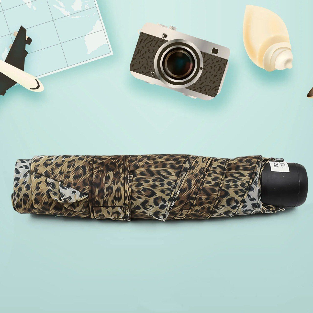 Leopard Shape 3-Fold Umbrella