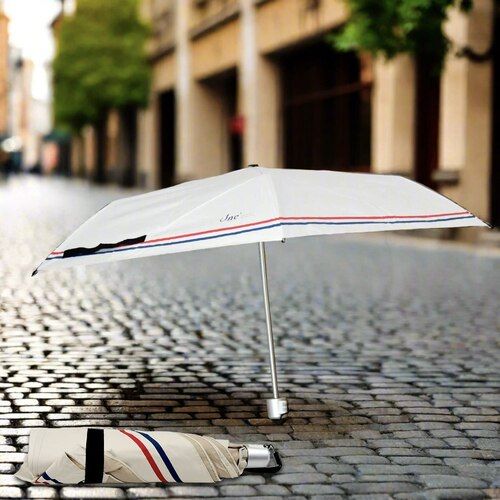 2-Fold Sun & Rain Protective Solid Foldable Umbrella 8619