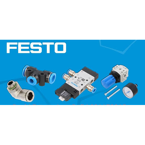 Black And Silver Festo Pneumatic Fitting