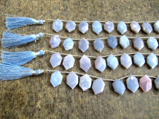 Natural Lavender Opal fancy Shape Beads 13x20mm Strand 9 Inches long