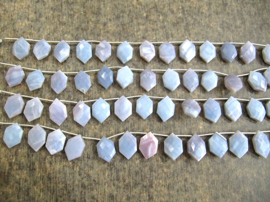 Natural Lavender Opal fancy Shape Beads 13x20mm Strand 9 Inches long