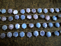 Natural Lavender Opal Hexagon Shape Beads 13x14mm Strand 9 Inches long