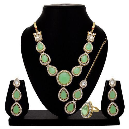 Tilak Elegance Kundan Choker Necklace Set .