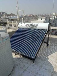 Etc Solar Water Heater - Stainless Steel, Free Standing Design, Blue Color | Eco-friendly Solar Energy, 5-year Warranty