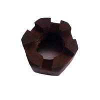 Mild Steel Castle Nut - Color: Black