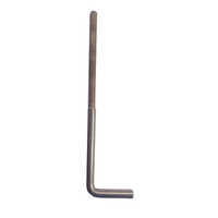 Mild Steel L Bolt - Silver | Polished Finish, Ideal For Fastening Assembly Faces, Rust & Corrosion Resistant, Heavy-duty Performance