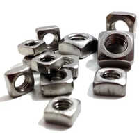 Square Weld Nut - Mild Steel, Silver Polished Finish , Durable Square Head Fastener For Industrial Welding Applications