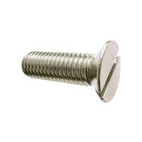 Stainless Steel Csk Machine Screw - 4 Inch Length, Silver Color, Polished Finish, Round Head Type, Industrial Grade Fastener
