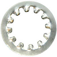 Internal Tooth Washer - Mild Steel, Round Shape, Zinc Plated Finish | Silver And Chrome Aesthetic, Vibration-resistant Fastener Securement