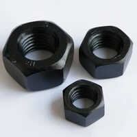 Astm A194 Grade 2h Hex Nuts - Steel Material, Black Color, Polished Surface Finish | Rust-proof Design, Reliable Fastening For Industrial Usage