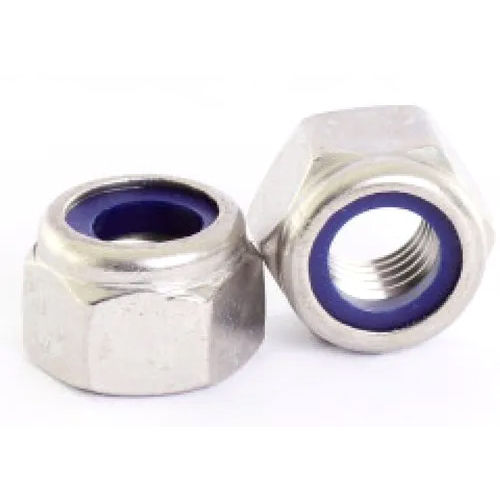 Stainless Steel Nylock Nut - Color: Silver