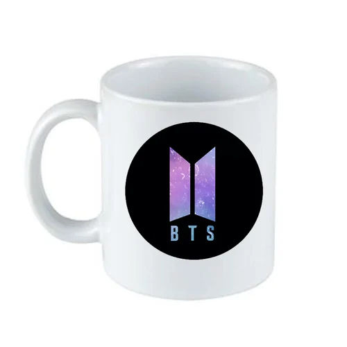 Sublimation Customized Bts Coffee Mug - Color: White