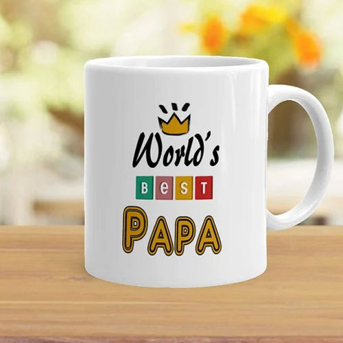 Father Printed Coffee Mug - Color: White