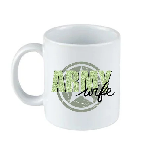 Army Wife Printed Coffee Mug