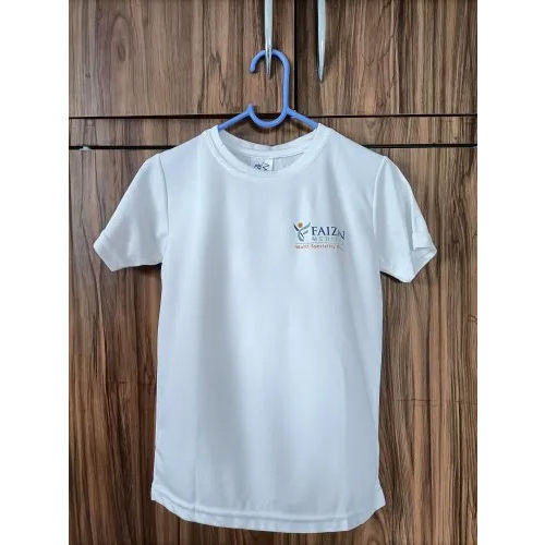 Round Neck Custom T Shirt - Color: White