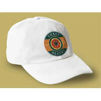 Promotional Sports Caps - Polycotton Material,  Unisex, White Color, Printed Pattern | Customized Logo For Enhanced Brand Visibility