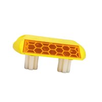 3m Double Shank Road Studs - Polycarbonate, 100 Mm Size, 88.9 Mm X 101.1 Mm Dimensions, Multicolor | For Infra Projects, Manual Function, Enhanced Night Visibility