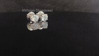 Natural Diamond Spark Solitaire White Gold Earrings