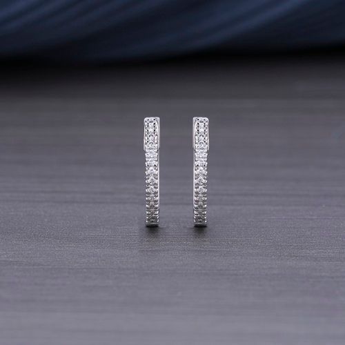 Round Lab-Grown Diamond Earing 10kt White Gold 0.106ct -ECER00090