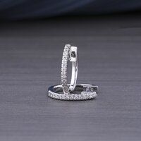 Round Lab-Grown Diamond Earing 10kt White Gold 0.106ct -ECER00090