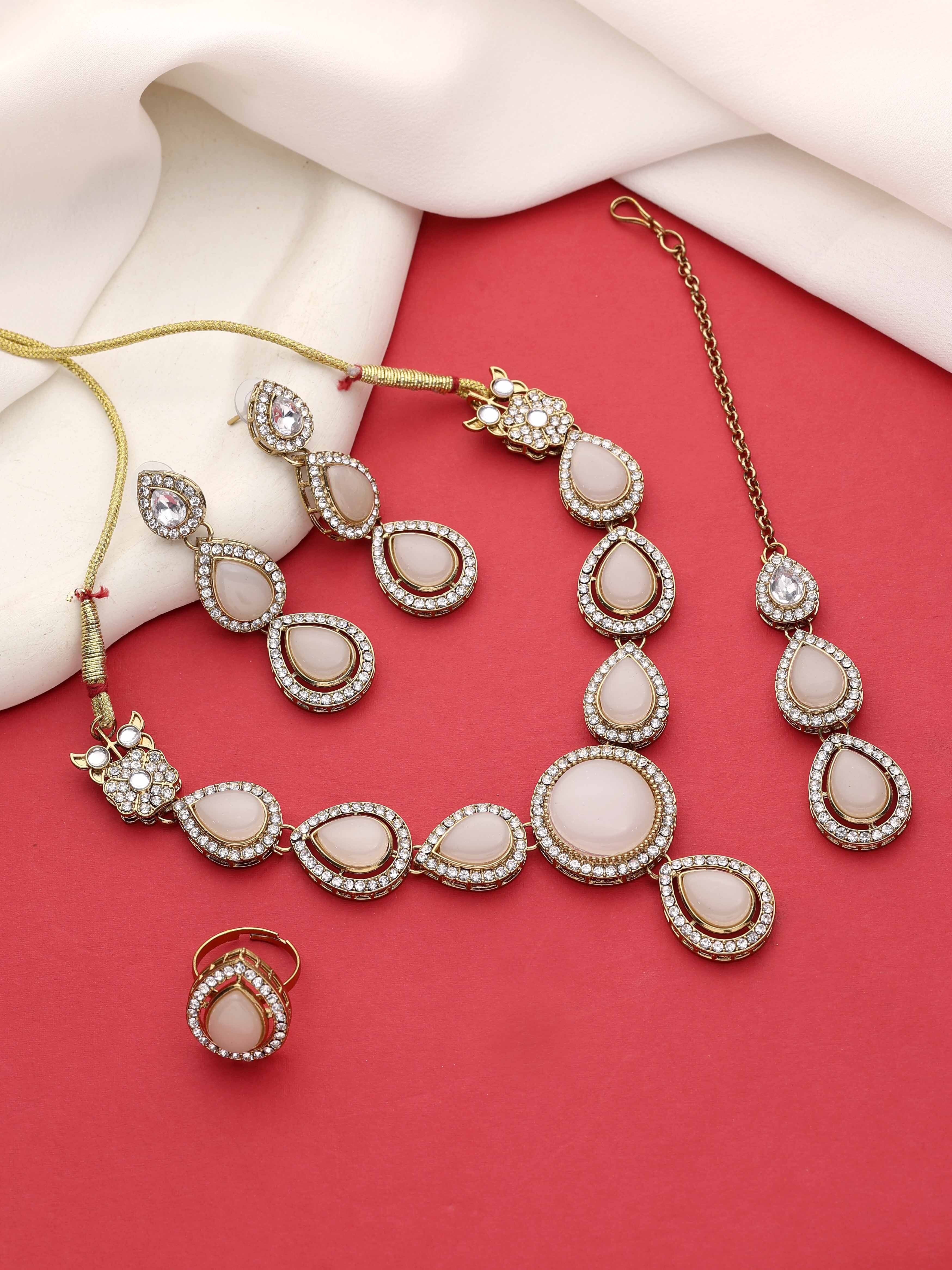 Tilak Elegance Kundan Choker Necklace Set .....