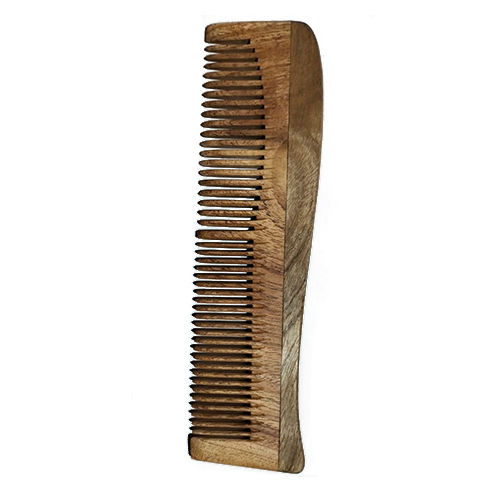 19cm Brown Color Neem Wood Comb - Product Type: Hair Accessories