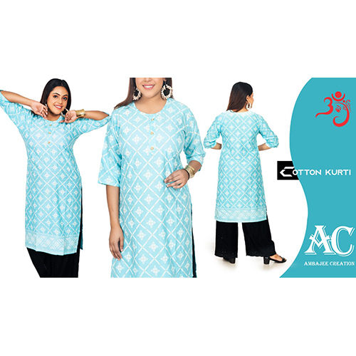 Washable Designer Cotton Kurti