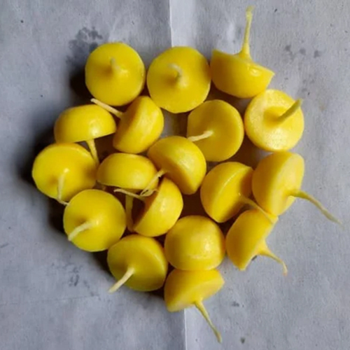 Ghee Cotton Wick - Cotton, 2gm & 3gm, 3 Inch Length | Yellow, Eco-Friendly, Lightweight for Religious Ceremonies and Rituals