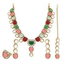 Timeless Beauty Kundan Choker Necklace Set.