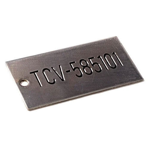 Stainless Etched Filled Nameplate - Color: Silver