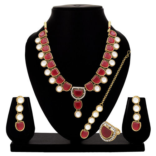 Timeless Beauty Kundan Choker Necklace Set..