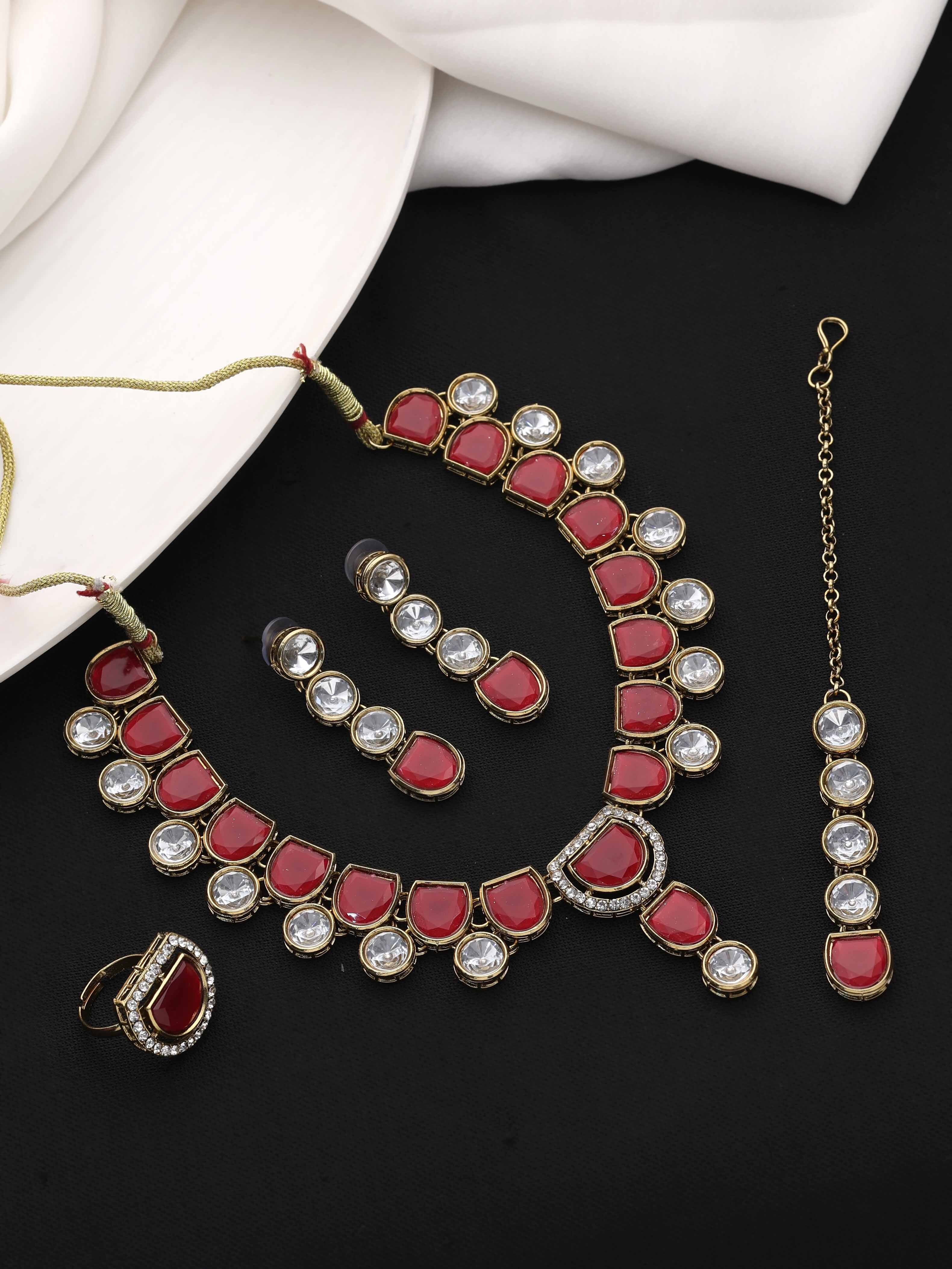 Timeless Beauty Kundan Choker Necklace Set..