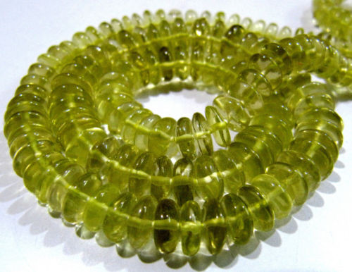 German Cut Natural Lemon Quartz German Cut 6-9mm Beads Strand 8 inch long