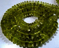 German Cut Natural Lemon Quartz German Cut 6-9mm Beads Strand 8 inch long