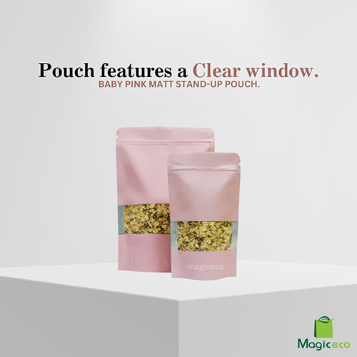 Baby Pink Matt Stand-Up Pouch