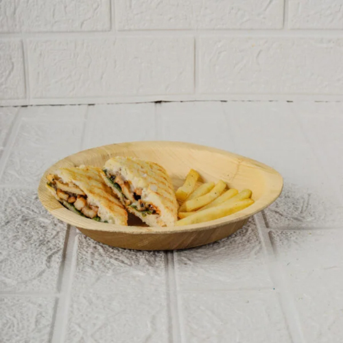8 Inch Areca Leaf Round Plate